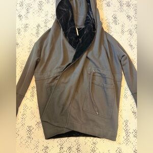 Free People Black Hooded Cardigan